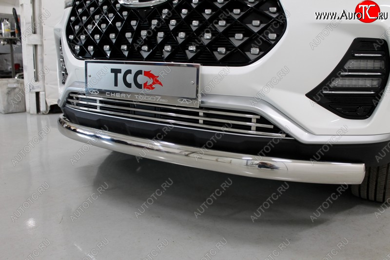 5 449 р. Декоративная вставка в бампер ТСС Тюнинг  Chery Tiggo 7 PRO (2019-2025) (d 12 мм)  с доставкой в г. Керчь