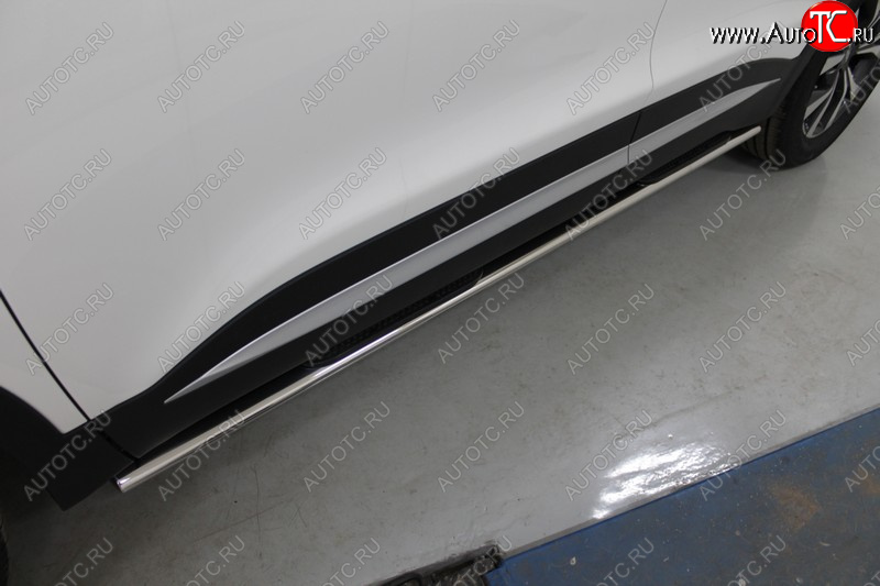 31 399 р. Пороги овальные с накладкой 75*42 мм ТСС Тюнинг  Chery Tiggo 7 PRO (2019-2025) (серые)  с доставкой в г. Керчь