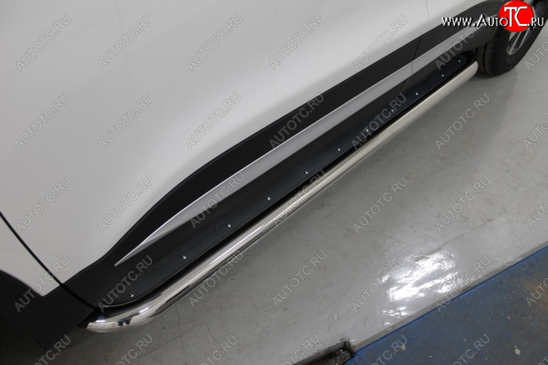 42 999 р. Пороги с площадкой 60,3 мм ТСС Тюнинг  Chery Tiggo 7 PRO (2019-2025) (нержавейка)  с доставкой в г. Керчь