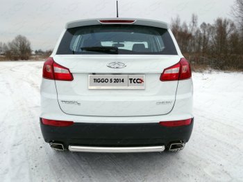 Защита задняя (нержавейка 60,3 мм), ТСС Тюнинг Chery Tiggo 5  (T21) (2014-2017) дорестайлинг