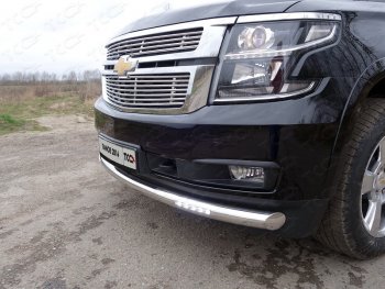 Декоративная вставка переднего бампера ТСС Тюнинг Chevrolet Tahoe  K2UC (2014-2021) (d 12 мм)