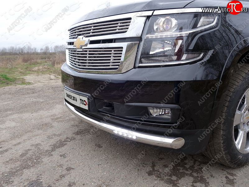 7 349 р. Декоративная вставка переднего бампера ТСС Тюнинг  Chevrolet Tahoe  K2UC (2014-2021) (d 12 мм)  с доставкой в г. Керчь