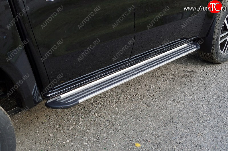 20 599 р. Пороги алюминиевые Slim Line ТСС Тюнинг  Dong Feng DF6 (2022-2025) пикап (Silver)  с доставкой в г. Керчь