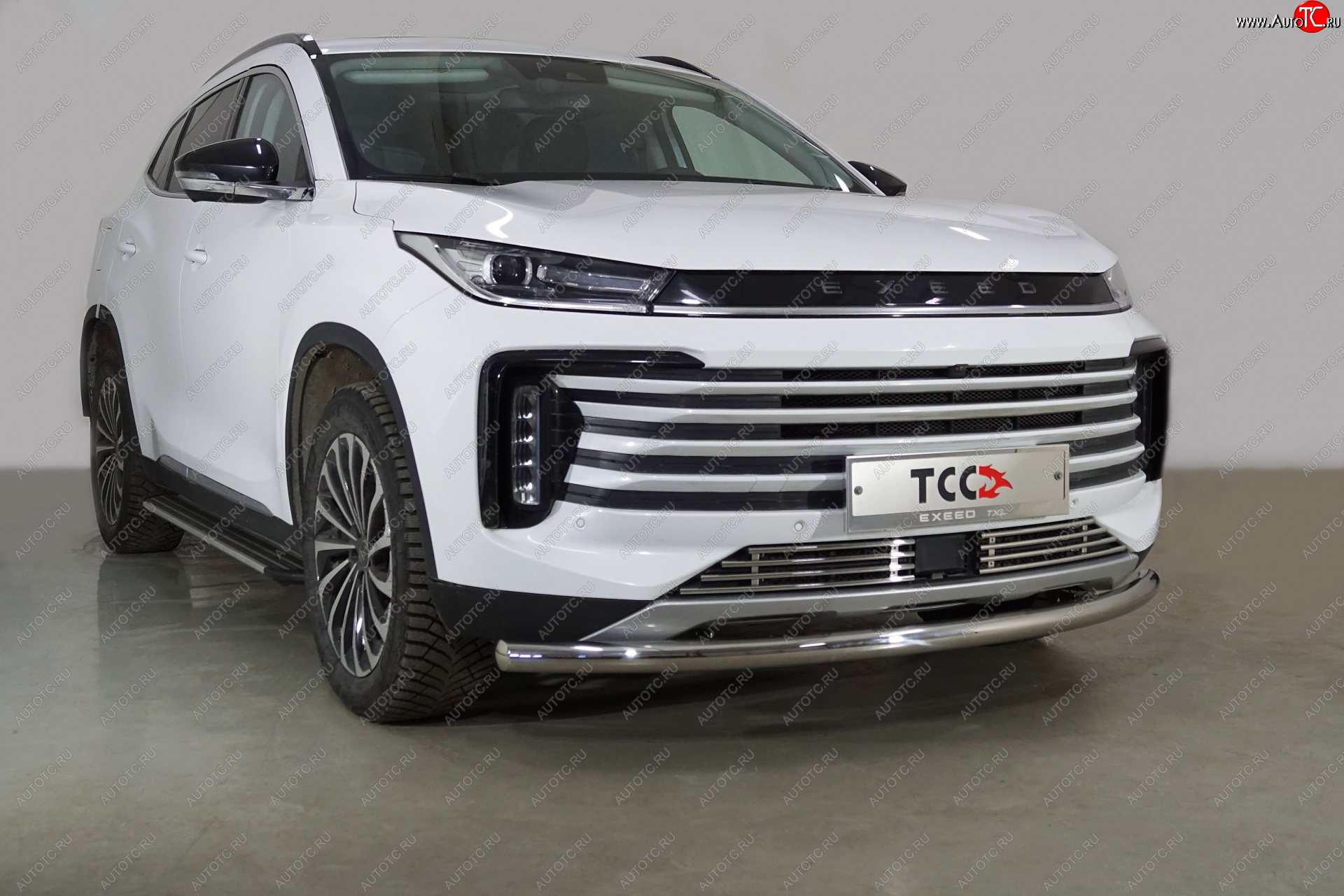 16 999 р. Защита переднего бампера нижняя d60,3 мм ТСС Тюнинг  EXEED TXL (2021-2025) 1-ый рестайлинг (нержавейка)  с доставкой в г. Керчь