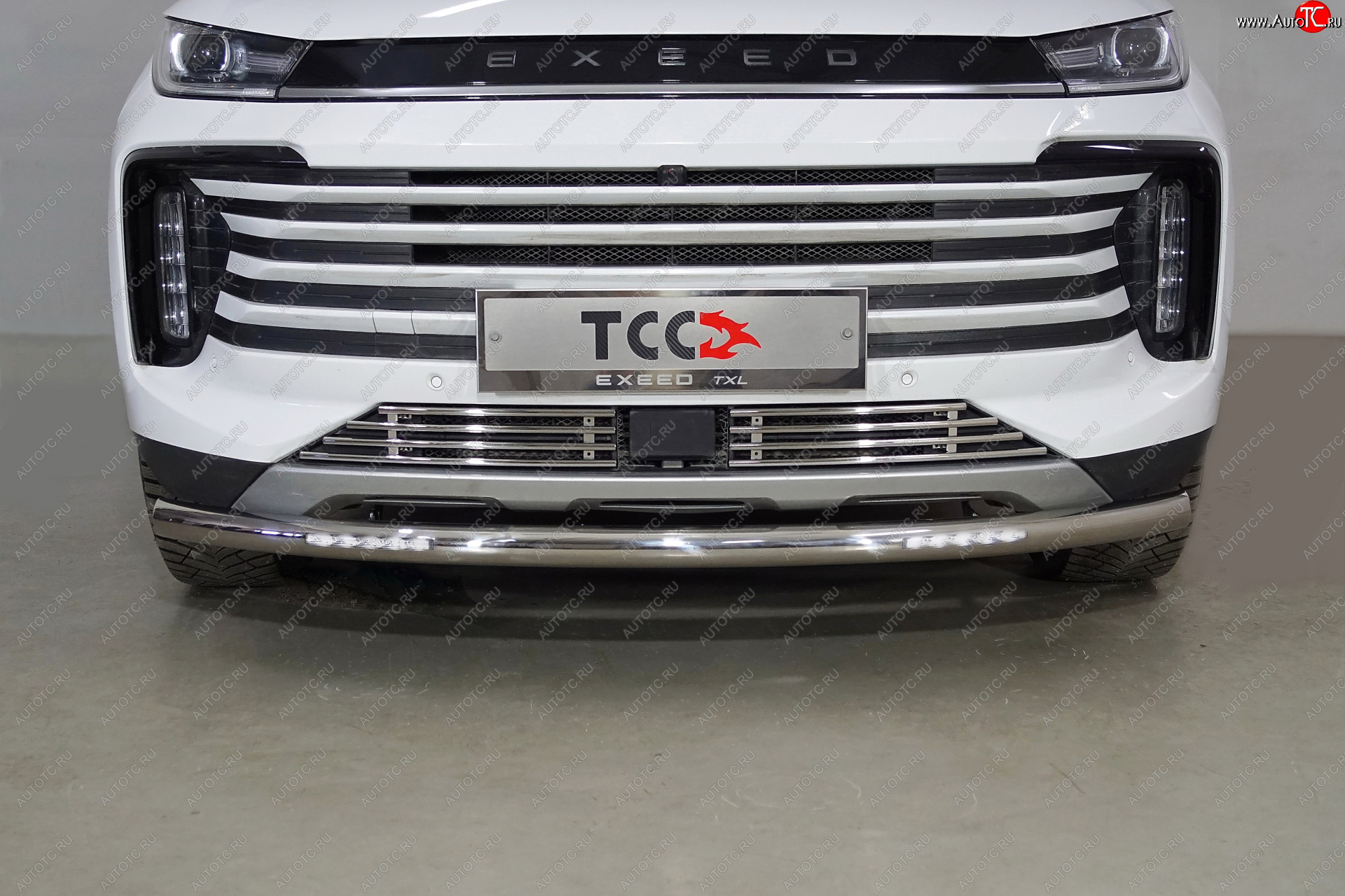 30 199 р. Защита переднего бампера нижняя с ДХО 60,3 мм ТСС Тюнинг  EXEED TXL (2021-2025) 1-ый рестайлинг (нержавейка)  с доставкой в г. Керчь