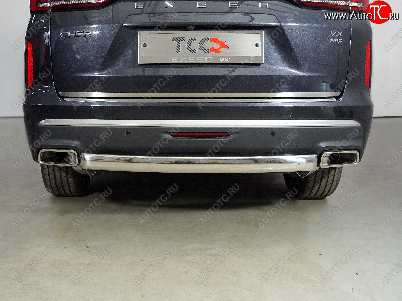 19 999 р. Защита заднего бампера (2.0L 4WD, овальная, d75х42 мм) TCC EXEED VX дорестайлинг (2020-2023)  с доставкой в г. Керчь