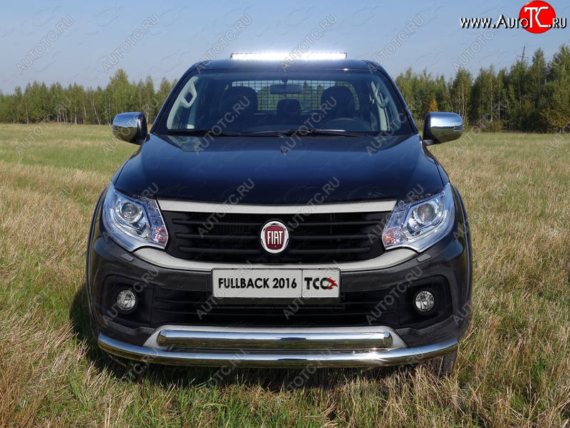 26 999 р. Защита передняя нижняя двойная 76,1*75 мм ТСС Тюнинг Fiat Fullback (2016-2018) (нержавейка)  с доставкой в г. Керчь