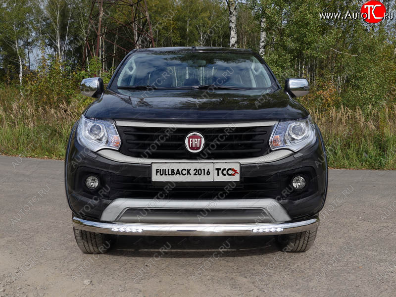 37 999 р. Защита переднего бампера нижняя с ДХО 76,1 мм ТСС Тюнинг  Fiat Fullback (2016-2018) (нержавейка)  с доставкой в г. Керчь