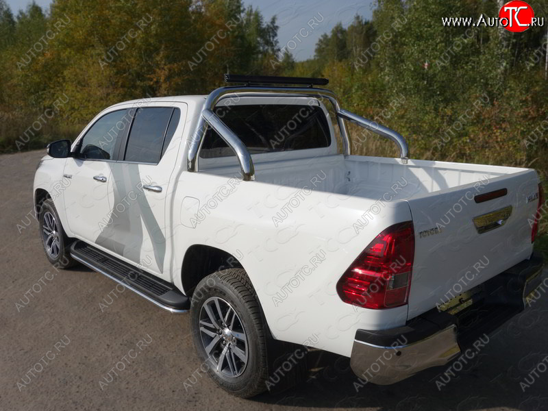 103 999 р. Защита кузова (для кузова) d 76,1 мм со светодиодной фарой ТСС Тюнинг  Fiat Fullback (2016-2018) (нержавейка)  с доставкой в г. Керчь