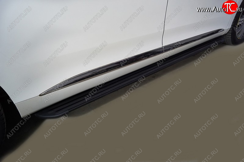 21 999 р. Пороги алюминиевые ТСС Тюнинг  GAC GN8 (2020-2023) (Slim Line Black)  с доставкой в г. Керчь