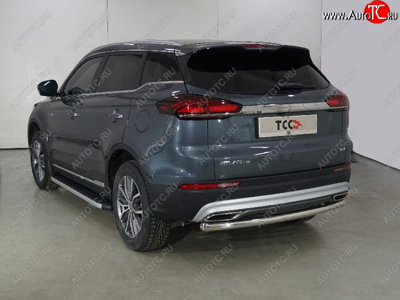 17 099 р. Защита задняя (центральная 60,3 мм) ТСС Тюнинг  Geely Atlas Pro  NL3 (2019-2025)  с доставкой в г. Керчь
