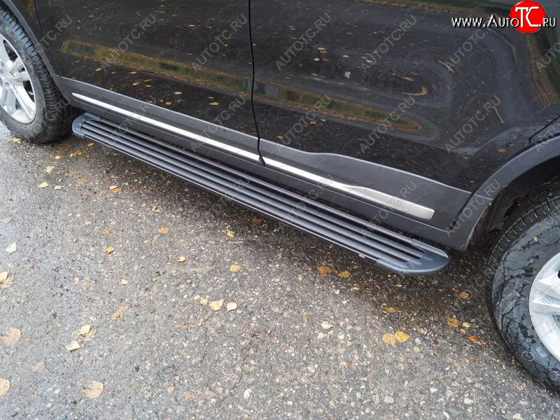 21 999 р. Пороги алюминиевые Slim Line ТСС Тюнинг  Geely Atlas  NL3 - Atlas Pro  NL3 (Black)  с доставкой в г. Керчь