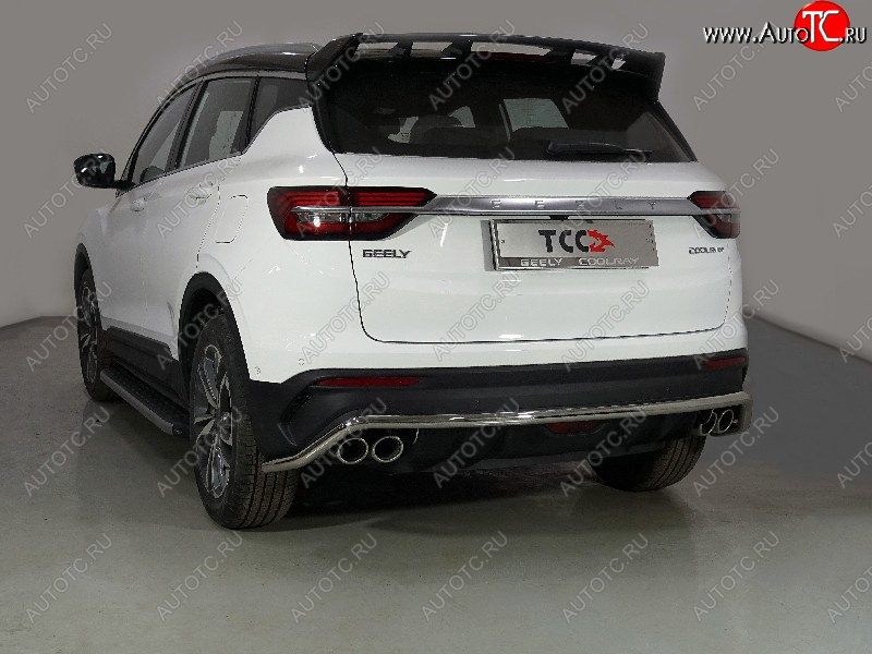 14 699 р. Защита задняя (нержавейка d42,4 мм), ТСС Тюнинг  Geely Coolray  SX11 (2018-2023) дорестайлинг  с доставкой в г. Керчь