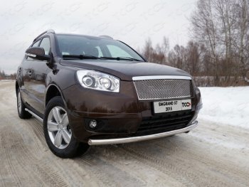 Защита переднего бампера нижняя d60,3 мм ТСС Тюнинг Geely Emgrand X7 (2011-2015) дорестайлинг (нержавейка)