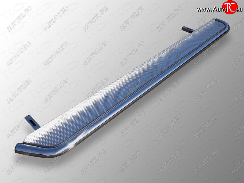 38 999 р. Пороги с площадкой 42,4 мм ТСС Тюнинг Geely Emgrand X7 2-ой рестайлинг (2019-2021) (нержавейка)  с доставкой в г. Керчь