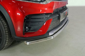 Защита переднего бампера нижняя d60,3 мм ТСС Тюнинг Geely Tugella  FY11,HPBA4 (2019-2025) дорестайлинг, рестайлинг (нержавейка)