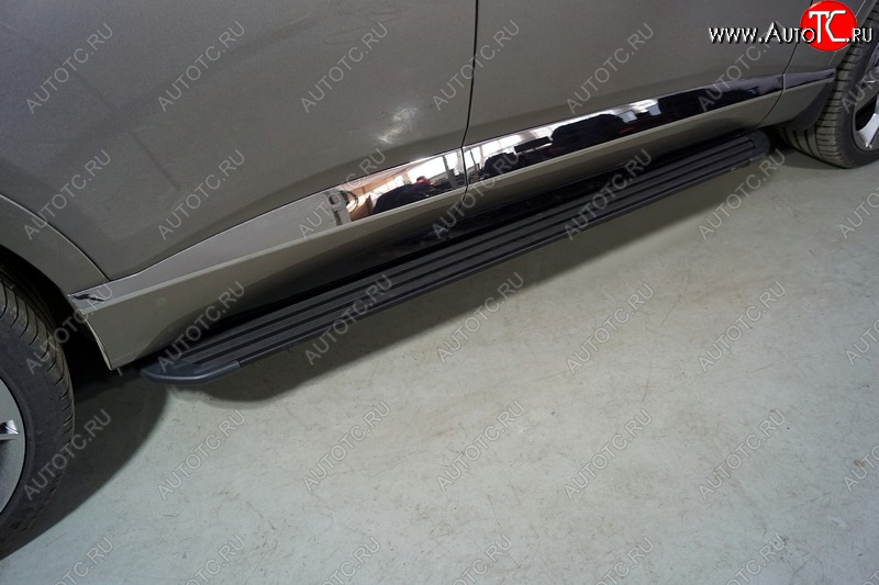21 999 р. Пороги алюминиевые Slim Line ТСС Тюнинг  GENESIS GV80  JK1 (2020-2022) (Black)  с доставкой в г. Керчь