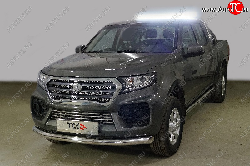 20 749 р. Защита переднего бампера нижняя d76,1 мм ТСС Тюнинг  Great Wall Wingle 7 (2018-2023) пикап (нержавейка)  с доставкой в г. Керчь