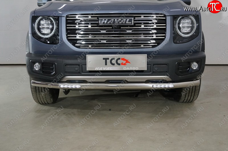 29 449 р. Защита переднего бампера нижняя с ДХО 60,3 мм ТСС Тюнинг  Haval Dargo (2022-2025) (нержавейка)  с доставкой в г. Керчь