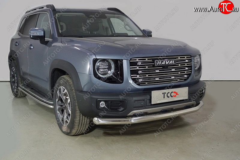 19 399 р. Защита переднего бампера нижняя d76,1 мм ТСС Тюнинг Haval Dargo (2022-2025) (нержавейка)  с доставкой в г. Керчь