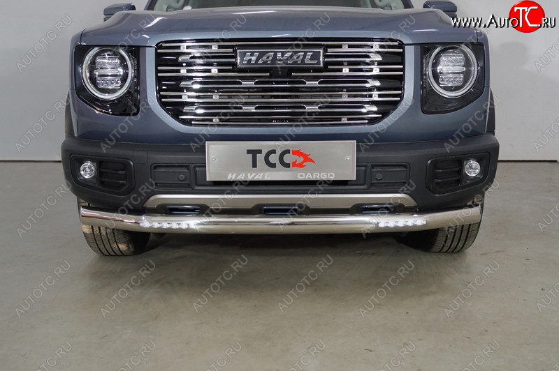 34 949 р. Защита переднего бампера нижняя с ДХО 76,1 мм ТСС Тюнинг  Haval Dargo (2022-2025) (нержавейка)  с доставкой в г. Керчь