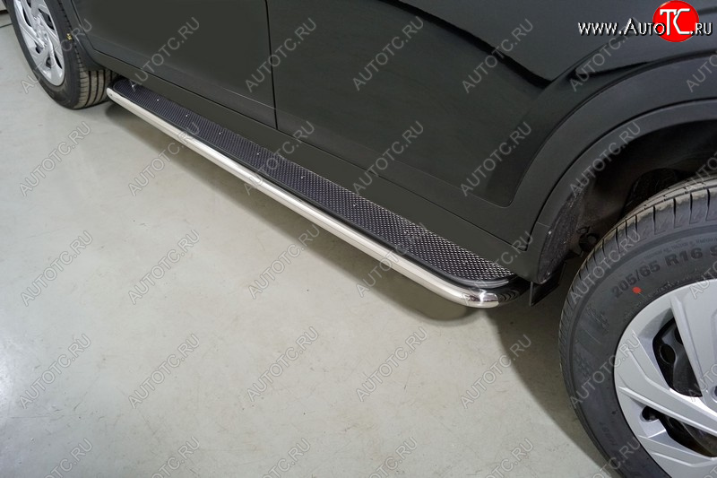 38 999 р. Пороги с площадкой 42,4 мм ТСС Тюнинг  Haval Dargo (2022-2025) (нержавейка )  с доставкой в г. Керчь
