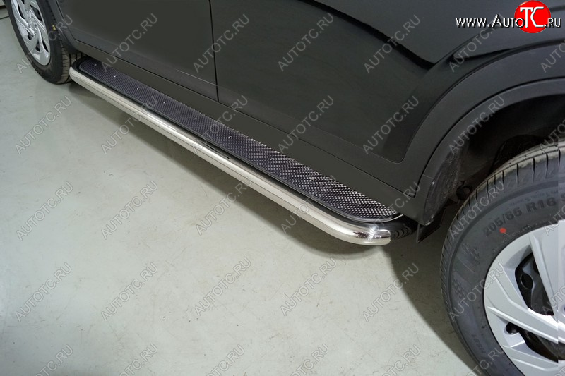 42 999 р. Пороги с площадкой 60,3 мм ТСС Тюнинг Haval Dargo (2022-2025) (нержавейка)  с доставкой в г. Керчь