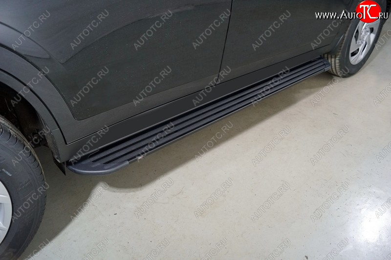 21 999 р. Пороги алюминиевые Slim Line ТСС Тюнинг  Haval Dargo (2022-2025) (Black)  с доставкой в г. Керчь