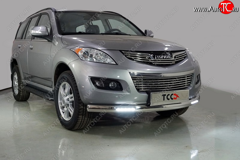 39 849 р. Защита передняя нижняя овальная с ДХО 75х42 мм ТСС Тюнинг  Haval H5 (2020-2023) рестайлинг (нержавейка)  с доставкой в г. Керчь