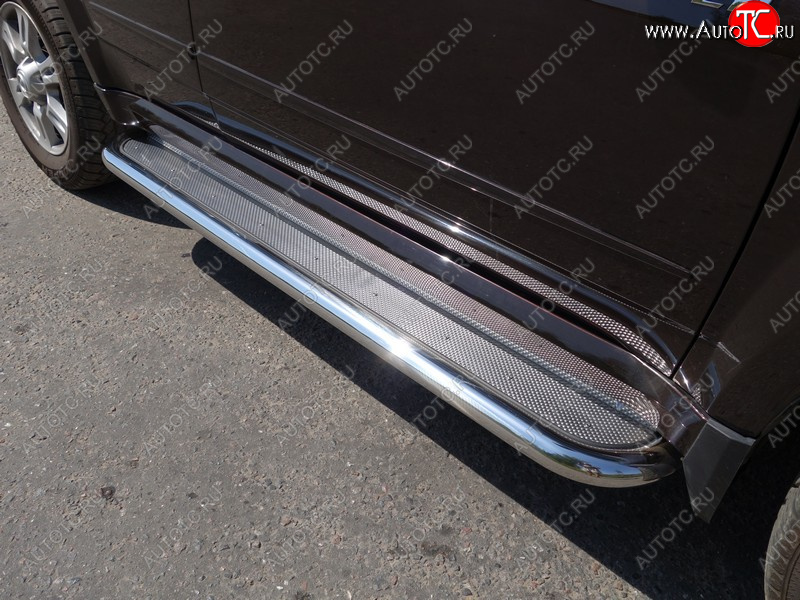 36 999 р. Пороги с площадкой 42,4 мм ТСС Тюнинг Haval H5 рестайлинг (2020-2023) (нержавейка)  с доставкой в г. Керчь