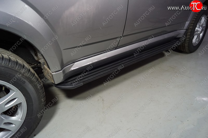 21 999 р. Пороги алюминиевые Slim Line ТСС Тюнинг  Haval H5 (2020-2023) рестайлинг (Black)  с доставкой в г. Керчь