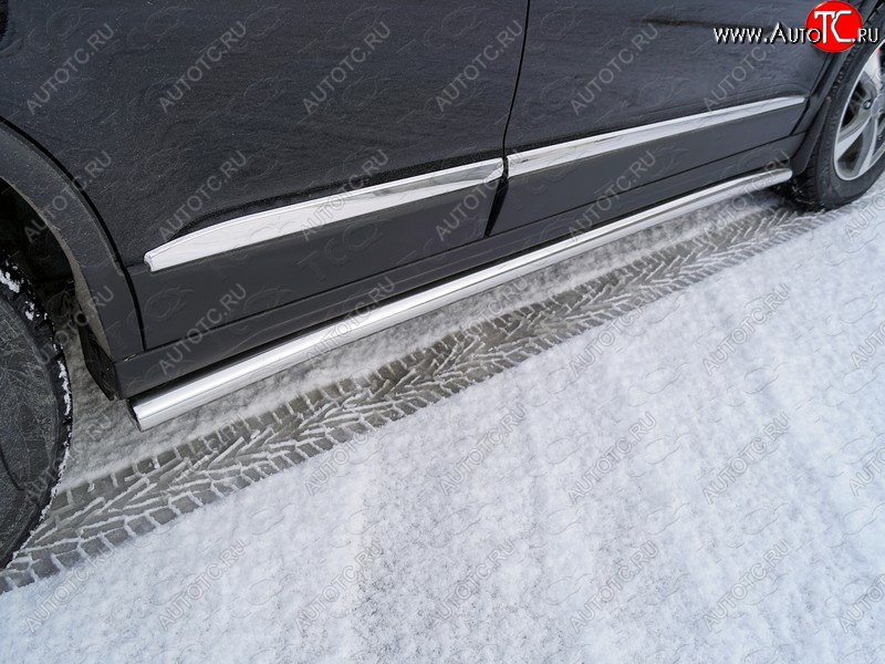 21 999 р. Защита порогов труба d60,3 мм ТСС Тюнинг Haval H6 (2013-2020) (серые)  с доставкой в г. Керчь