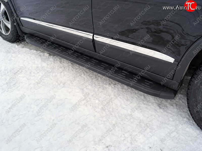 21 999 р. Пороги алюминиевые с пластиковой накладкой ТСС Тюнинг  Haval H6 (2013-2020) (карбон черные)  с доставкой в г. Керчь