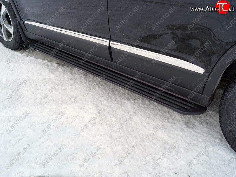 21 999 р. Пороги алюминиевые Slim Line ТСС Тюнинг  Haval H6 (2013-2020) (Black)  с доставкой в г. Керчь