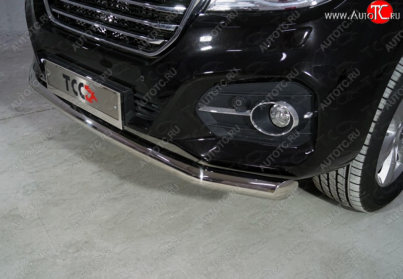 19 999 р. Защита переднего бампера нижняя d76,1 мм ТСС Тюнинг Haval H9 1-ый рестайлинг (2017-2019) (нержавейка)  с доставкой в г. Керчь
