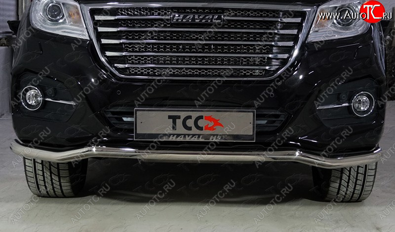 20 749 р. Защита переднего бампера волна d60,3 мм ТСС Тюнинг Haval H9 1-ый рестайлинг (2017-2019) (нержавейка)  с доставкой в г. Керчь