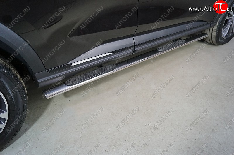 40 999 р. Пороги овальные с накладкой 120х60 мм  Haval F7x (2022-2024) рестайлинг (серые)  с доставкой в г. Керчь