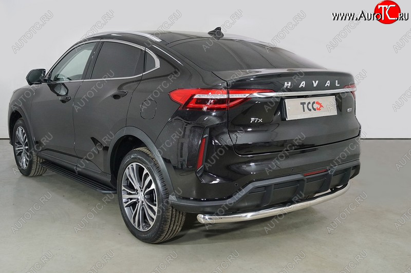 13 999 р. Защита задняя (нержавейка 60,3 мм), ТСС Тюнинг  Haval F7x (2022-2024) рестайлинг  с доставкой в г. Керчь