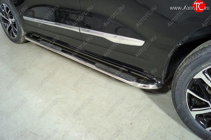 37 649 р. Пороги овальные гнутые с накладкой 75х42 мм Haval Jolion дорестайлинг (2020-2024) (серые)  с доставкой в г. Керчь