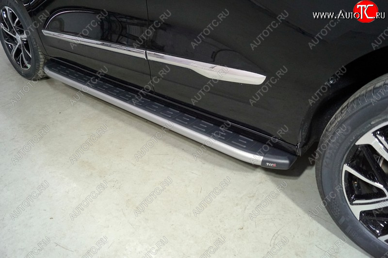 21 999 р. Пороги алюминиевые с пластиковой накладкой, ТСС Тюнинг  Haval Jolion (2020-2024) дорестайлинг ( карбон серебро)  с доставкой в г. Керчь