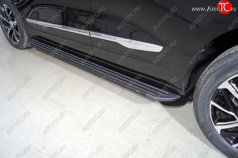 21 999 р. Пороги алюминиевые Slim Line ТСС Тюнинг  Haval Jolion (2020-2024) дорестайлинг (Black)  с доставкой в г. Керчь
