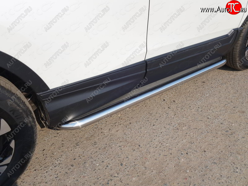 42 999 р. Пороги с площадкой 60,3 мм ТСС Тюнинг  Honda CR-V  RW,RT (2016-2020) дорестайлинг (нержавейка)  с доставкой в г. Керчь