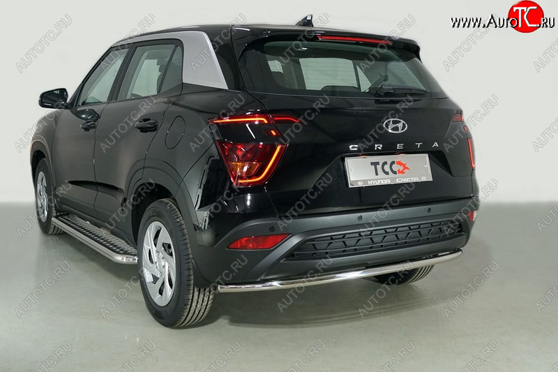 16 699 р. Защита задняя (нержавейка d42,4 мм), ТСС Тюнинг  Hyundai Creta  SU (2020-2022)  с доставкой в г. Керчь