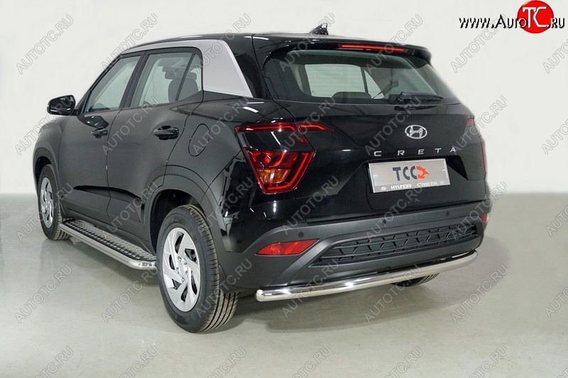 19 999 р. Защита задняя (нержавейка 60,3 мм) ТСС Тюнинг  Hyundai Creta  SU (2020-2022)  с доставкой в г. Керчь
