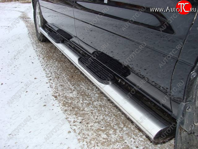 47 999 р. Пороги овальные с накладкой 120x60 мм ТСС Тюнинг  Hyundai Starex/Grand Starex/H1  TQ (2014-2018) рестайлинг (серые)  с доставкой в г. Керчь