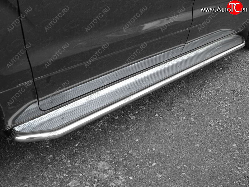 47 999 р. Пороги с площадкой 42,4 мм ТСС Тюнинг  Hyundai Starex/Grand Starex/H1  TQ (2014-2018) рестайлинг (нержавейка)  с доставкой в г. Керчь