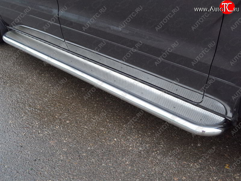 52 999 р. Пороги с площадкой 60,3 мм ТСС Тюнинг  Hyundai Starex/Grand Starex/H1  TQ (2017-2022) 2-ой рестайлинг (нержавейка)  с доставкой в г. Керчь