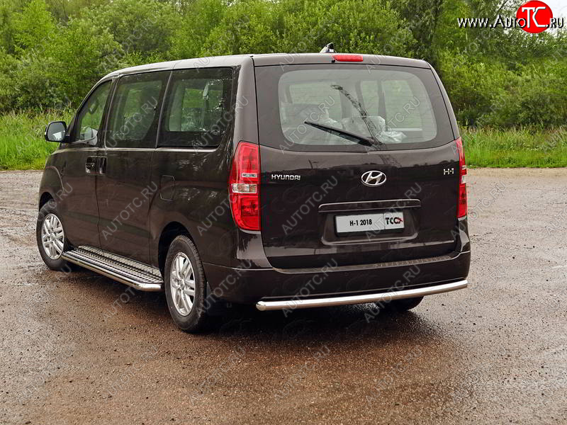 20 599 р. Защита задняя (центральная нержавейка 60,3 мм), ТСС Тюнинг Hyundai Starex/Grand Starex/H1 TQ 2-ой рестайлинг (2017-2022) (центральная)  с доставкой в г. Керчь