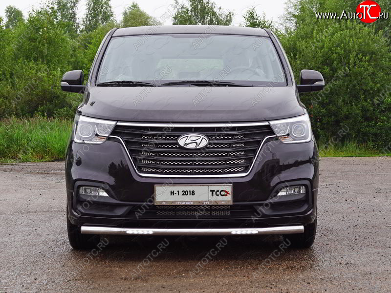 37 999 р. Защита переднего бампера нижняя с ДХО 60,3 мм ТСС Тюнинг Hyundai Starex/Grand Starex/H1 TQ 2-ой рестайлинг (2017-2022) (нержавейка)  с доставкой в г. Керчь