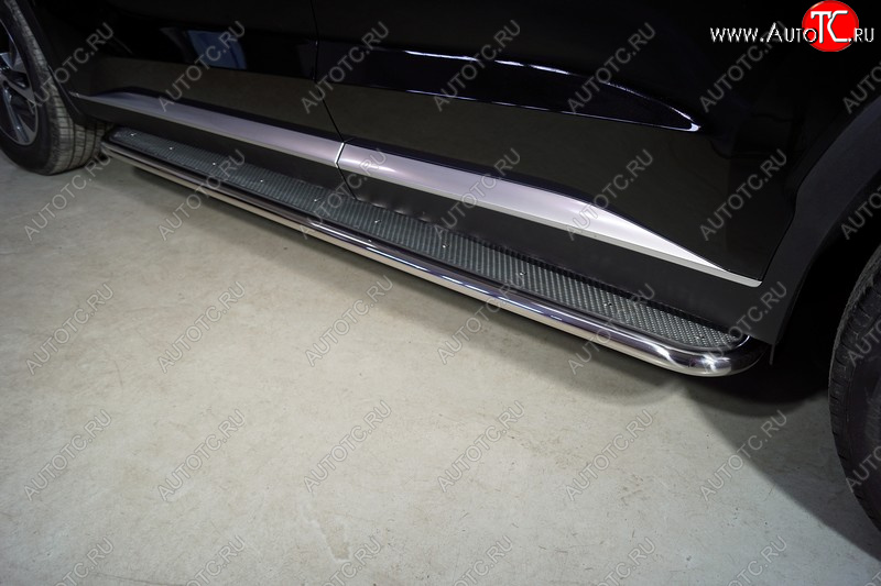 40 999 р. Пороги с площадкой 42,4 мм ТСС Тюнинг  Hyundai Palisade  LX2 (2018-2022) (нержавейка)  с доставкой в г. Керчь